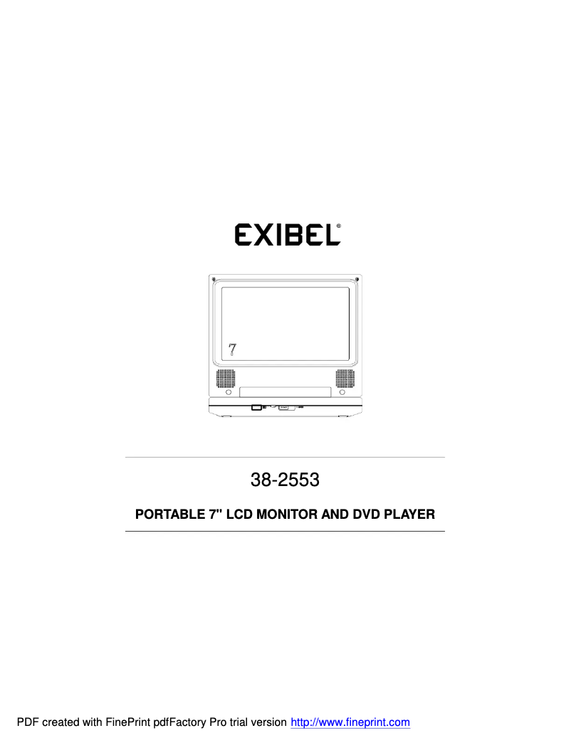 First page image of the manual for 38-2553
