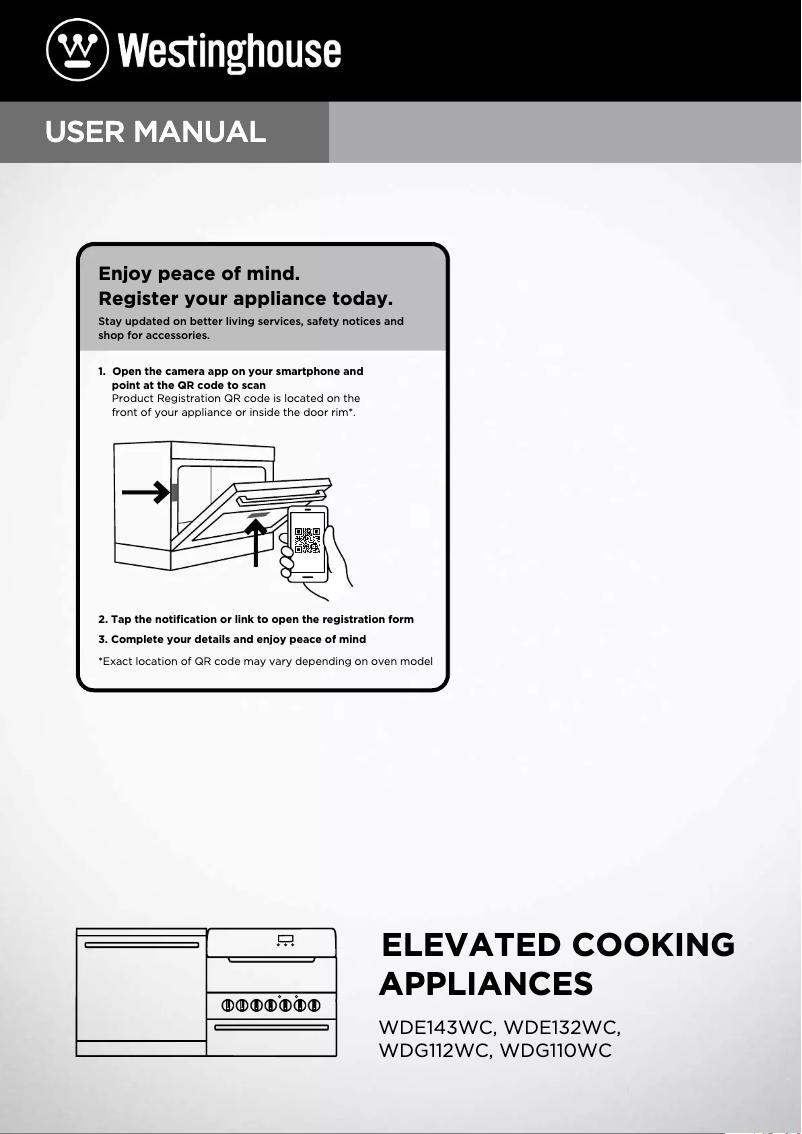 First page image of the manual for WDE143WC