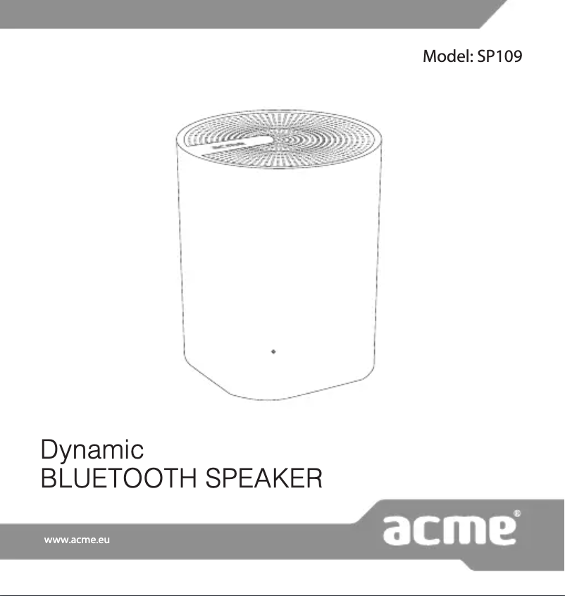 Image de la première page du manuel de l'appareil SP109