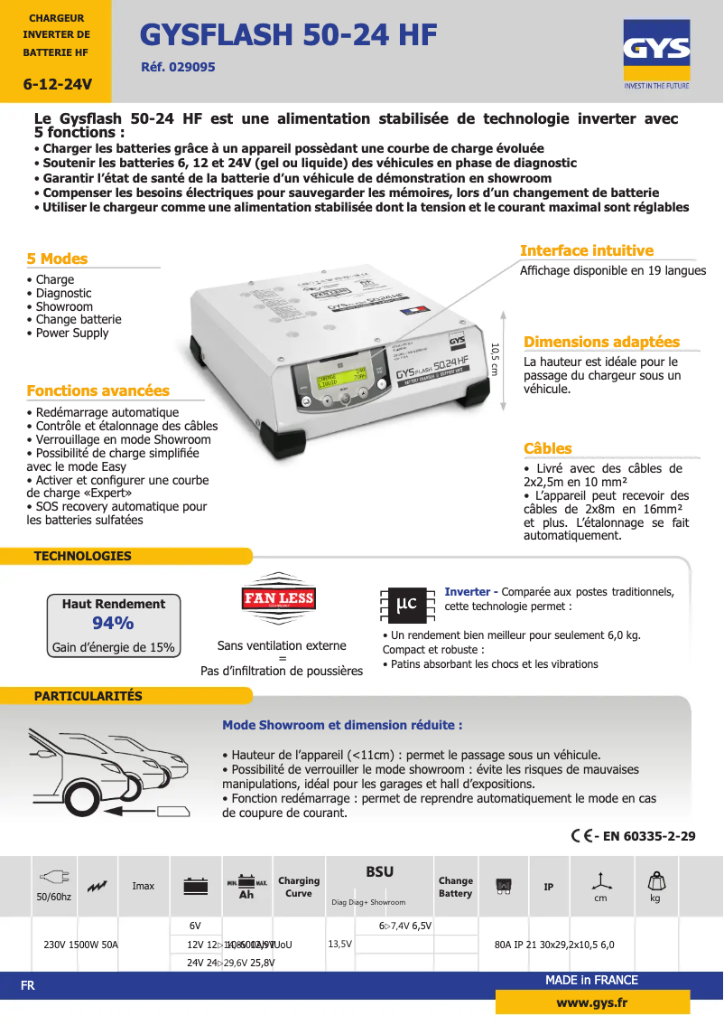 Image de la première page du manuel de l'appareil Gysflash 50-24 PRO