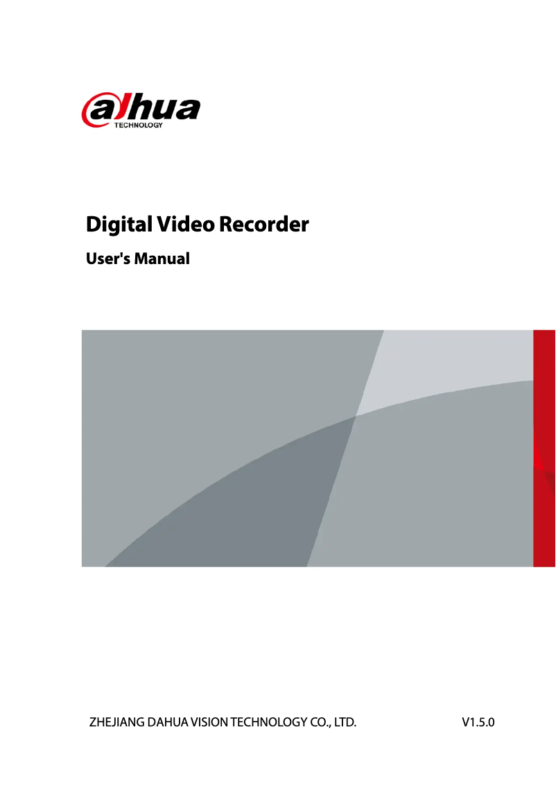 Page 1 of the manual User Manual Dahua Technology XVR5104HS-X1