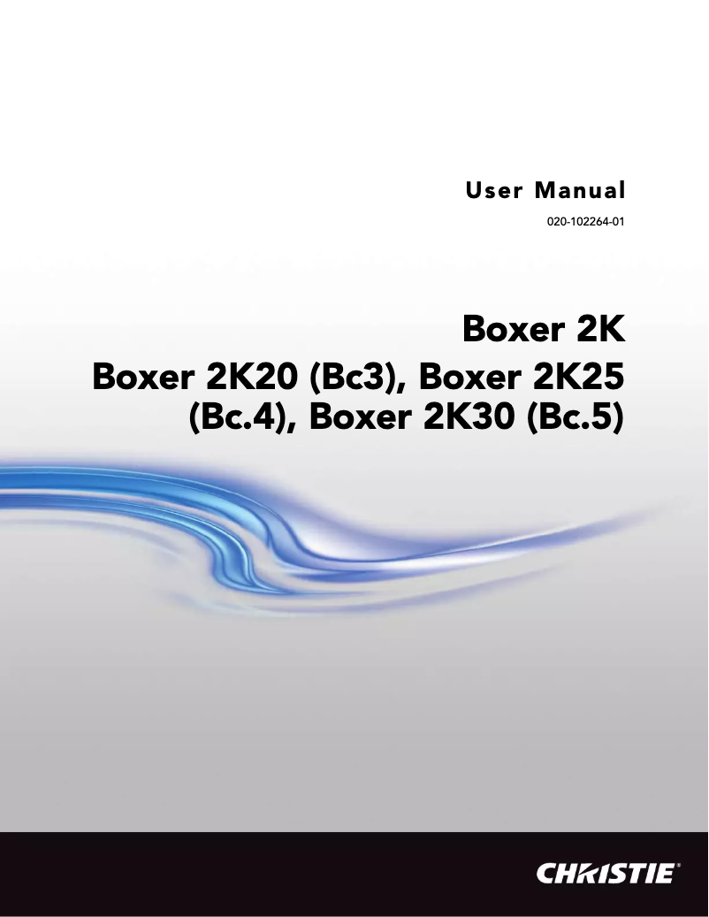 First page image of the manual for Boxer 2K30