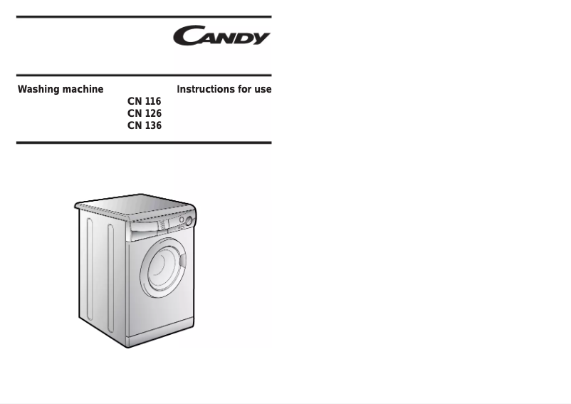 Page 1 of the manual User Manual Candy CN136T-80
