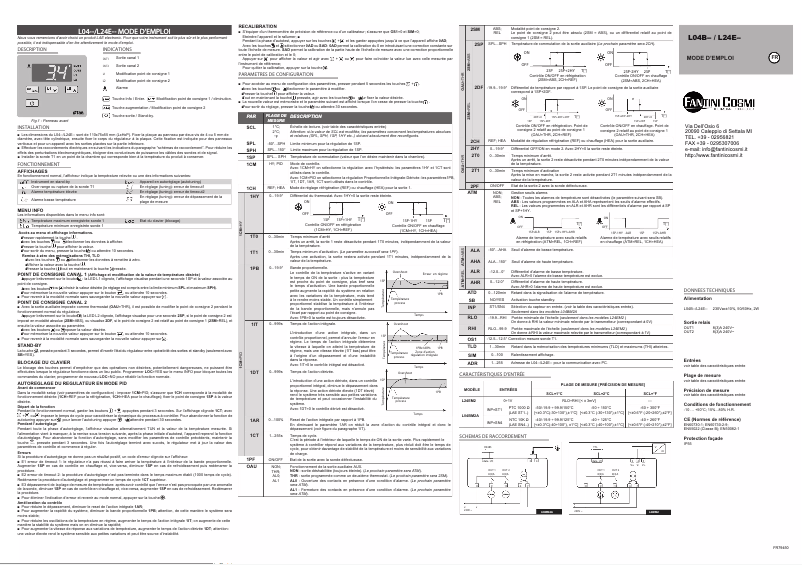 Page 1 of the manual User Manual Fantini Cosmi L24EM2