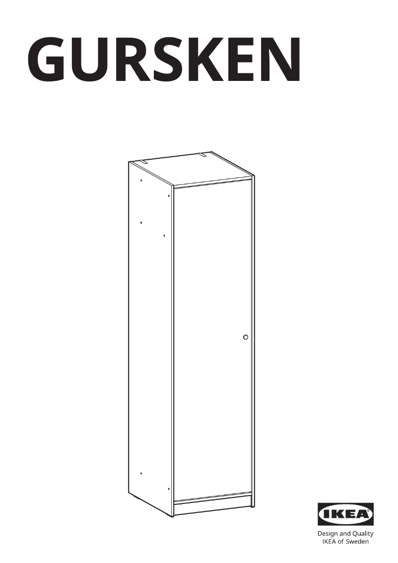 Page 1 of the manual User Manual Ikea GURSKEN 205.460.14