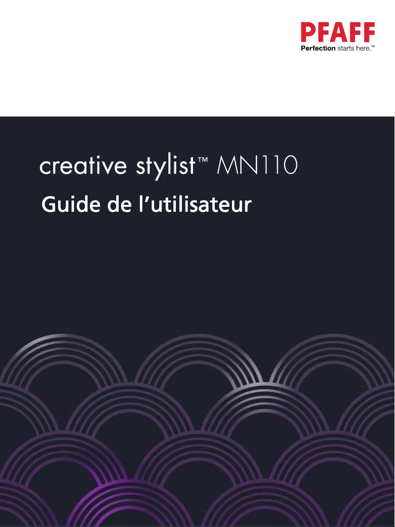Page 1 of the manual User Manual Pfaff Creative stylist MN 110