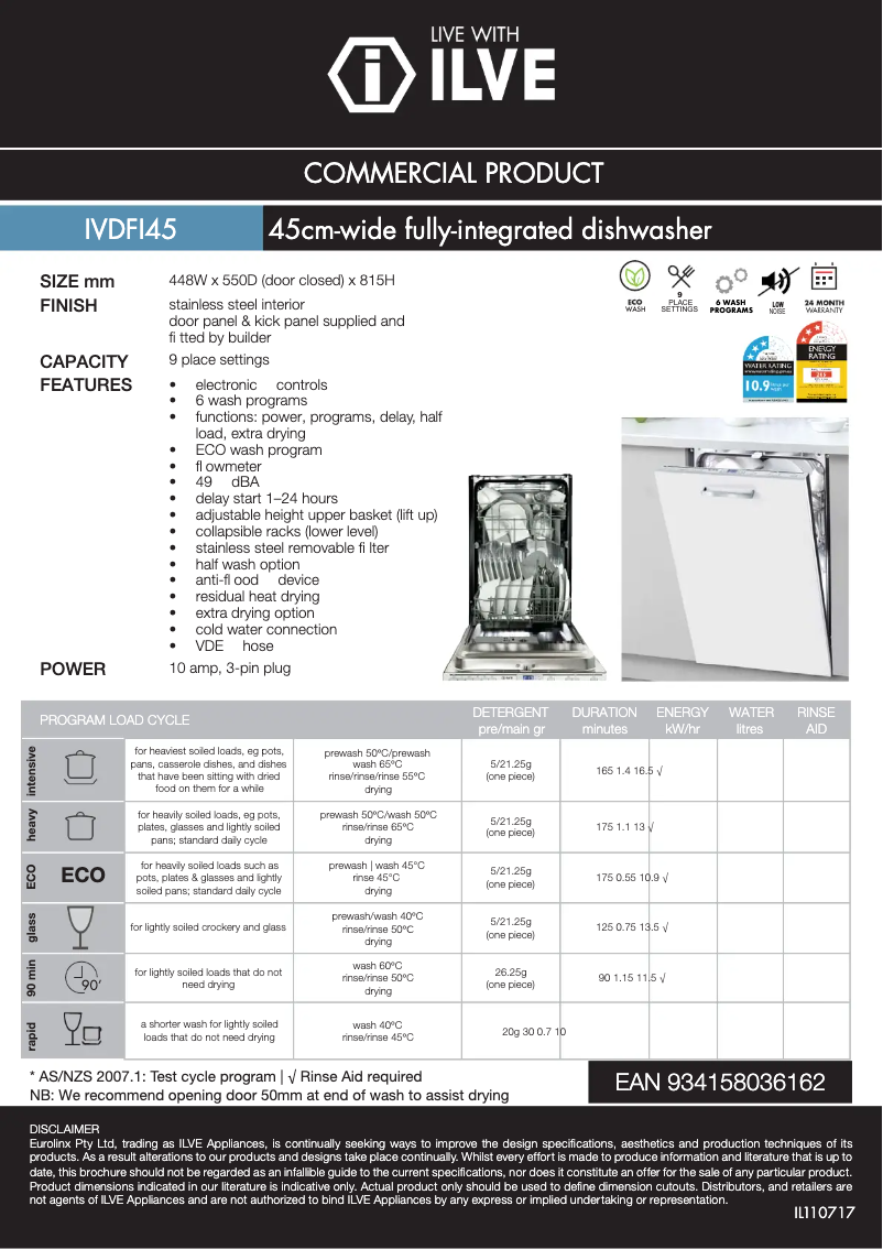 First page image of the manual for IVDFI45