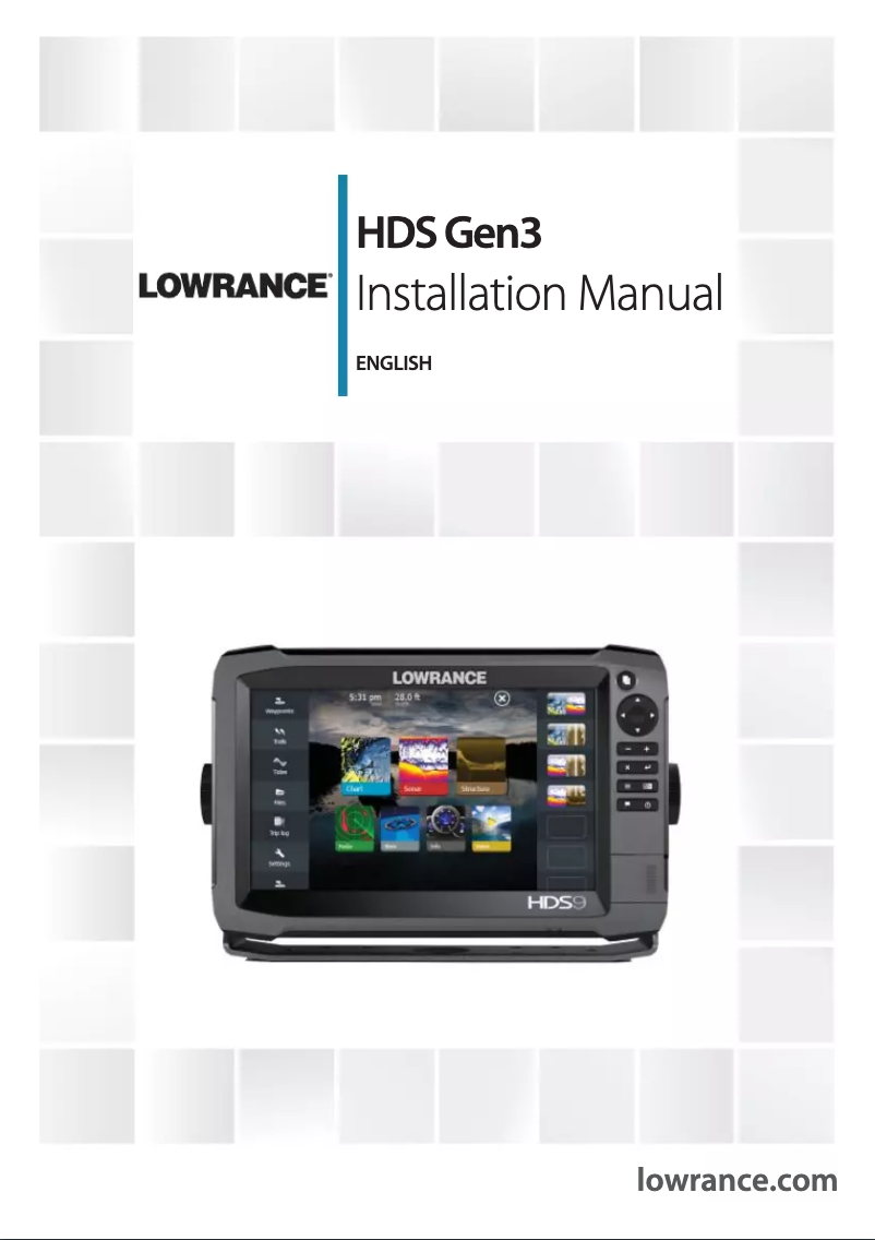 Page 1 of the manual User Manual Lowrance HDS-9 Gen3