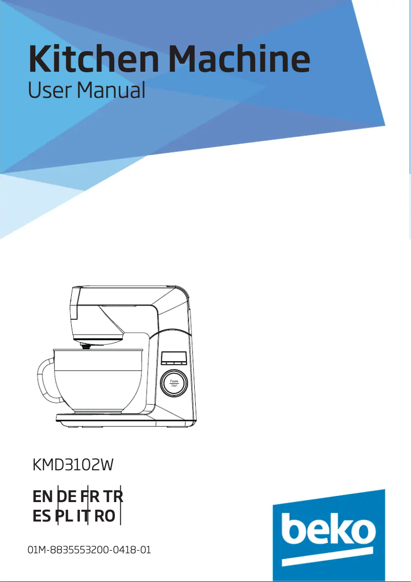 Page 1 of the manual User Manual Beko KMD3102W