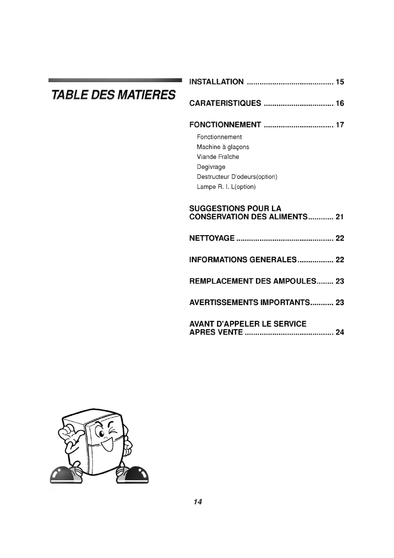 Page 1 of the manual User Manual LG GR-432SVF