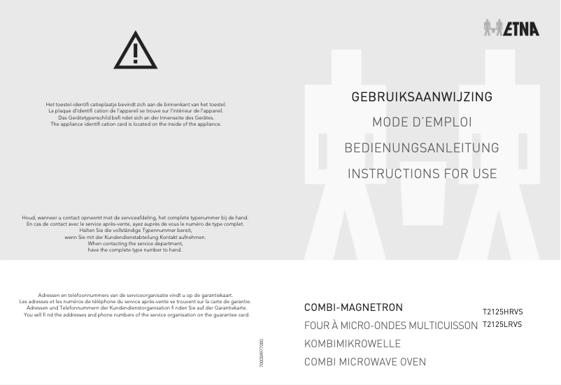 First page image of the manual for T2125