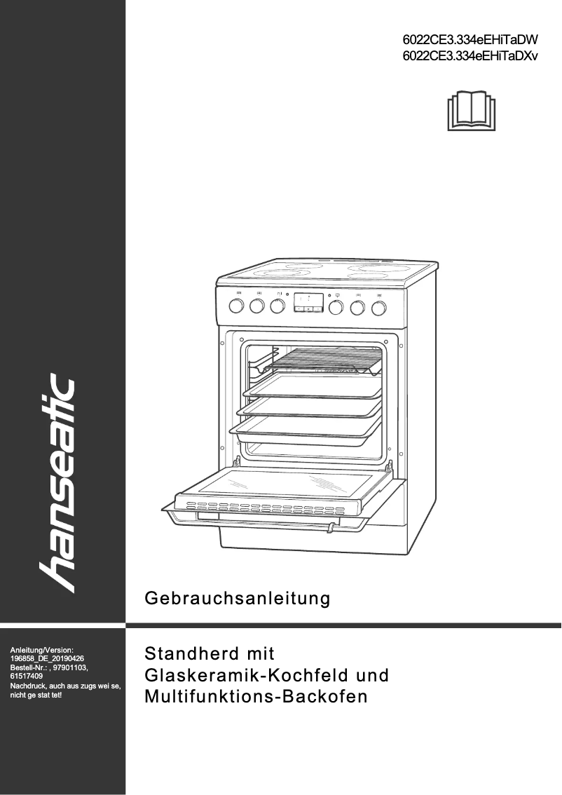 First page image of the manual for 6022CE3.334eEHiTaDW
