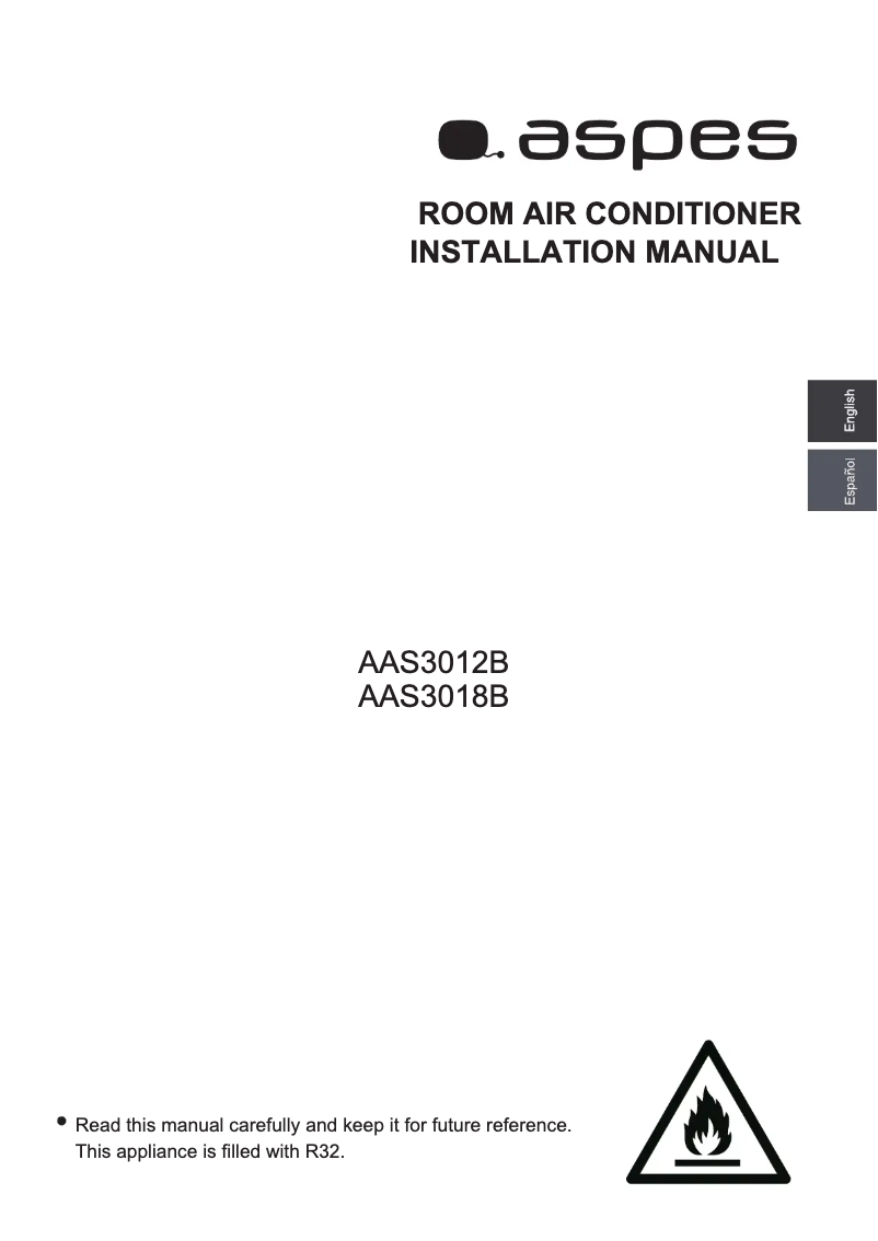 Page 1 of the manual User Manual Aspes AAS3018B