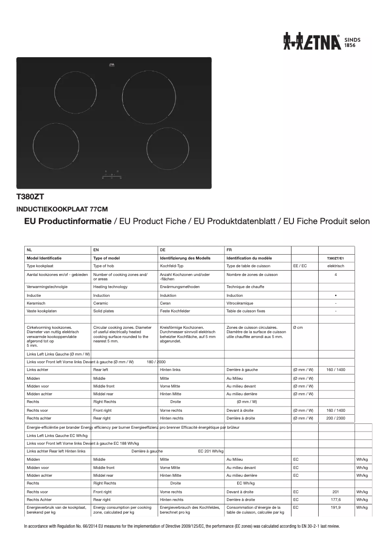 First page image of the manual for T380ZT