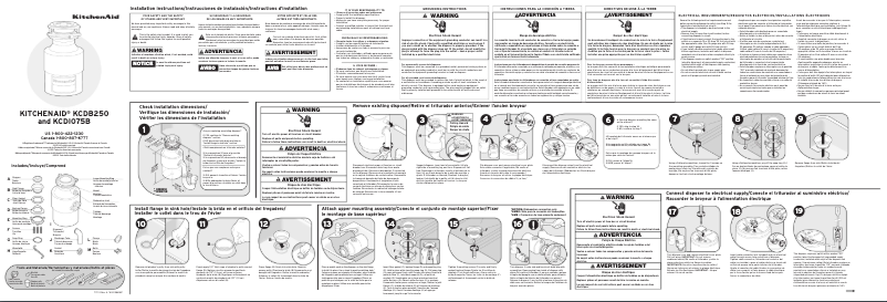 Page 1 of the manual User Manual KitchenAid KCDI075B
