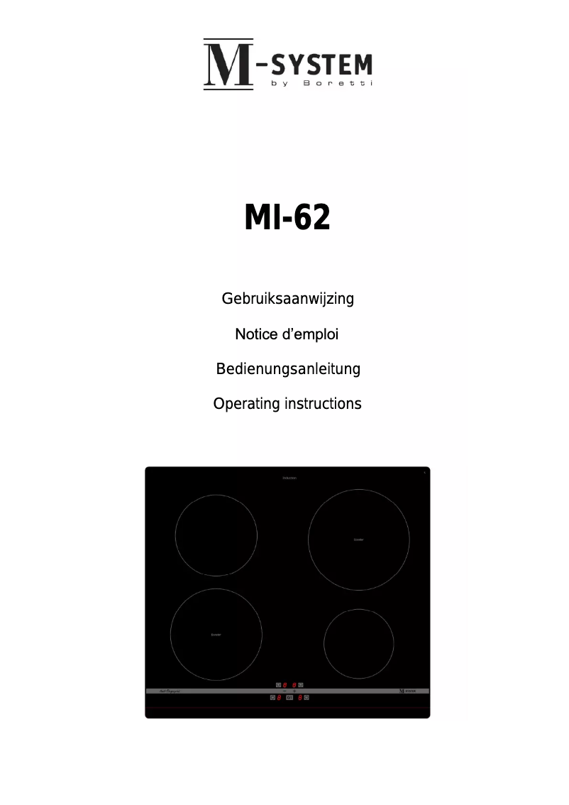Page 1 of the manual User Manual M-System MI-62