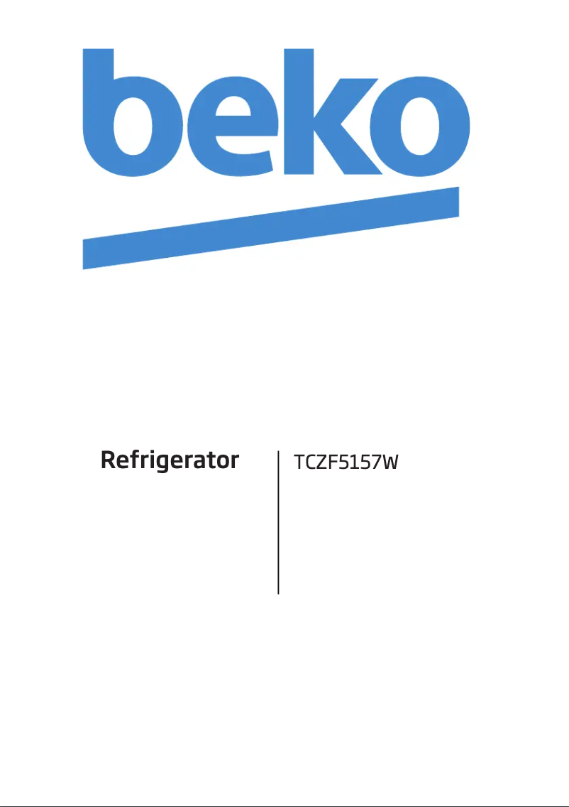 Page 1 of the manual User Manual Beko TCZF 5157
