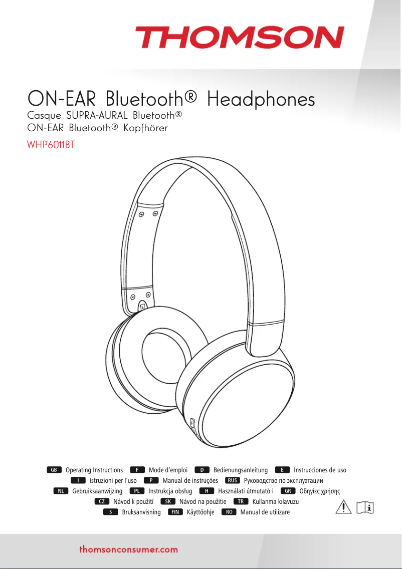Page 1 of the manual User Manual Thomson WHP6011BT