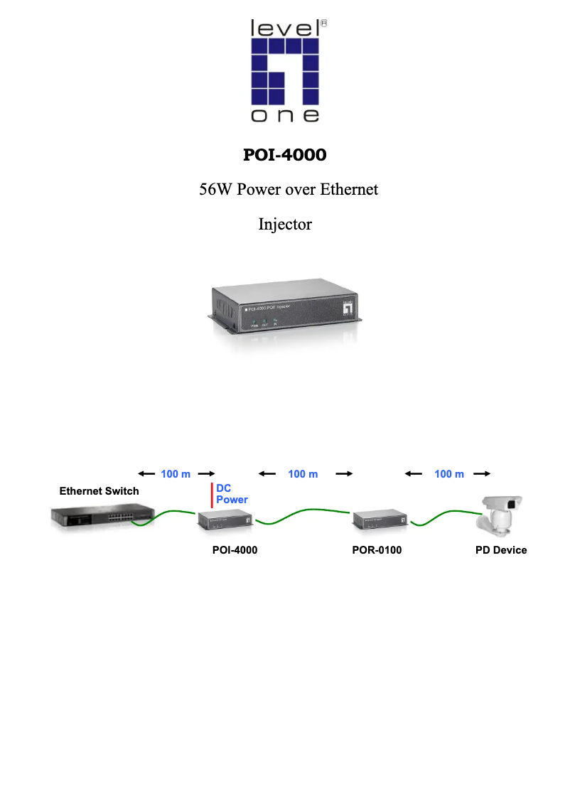 First page image of the manual for POI-4000