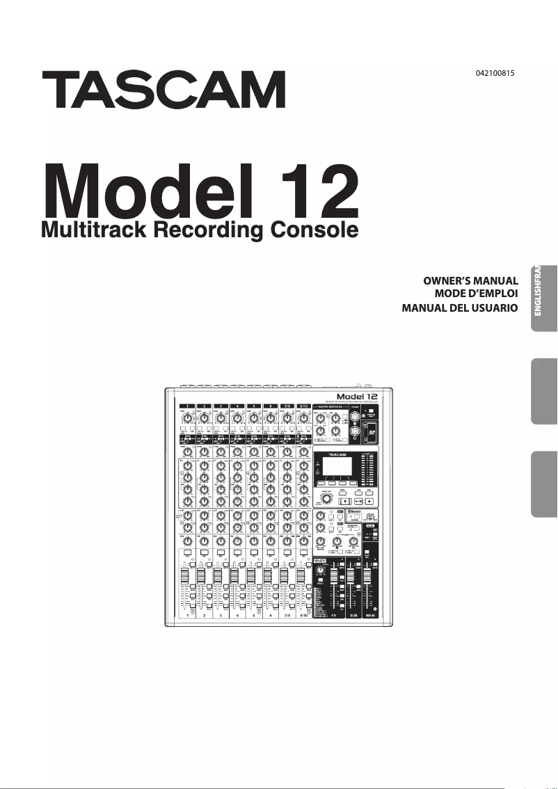 First page image of the manual for Model 12