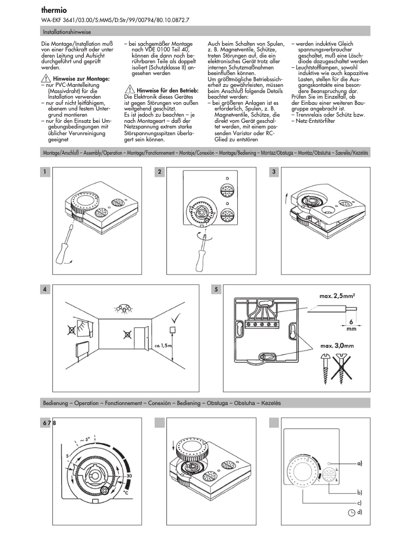 First page image of the manual for Thermio 103