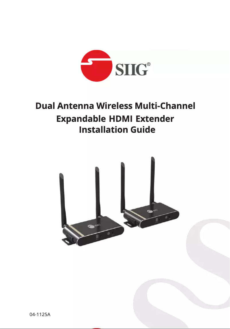 Page 1 of the manual User Manual Siig CE-H23911-S1