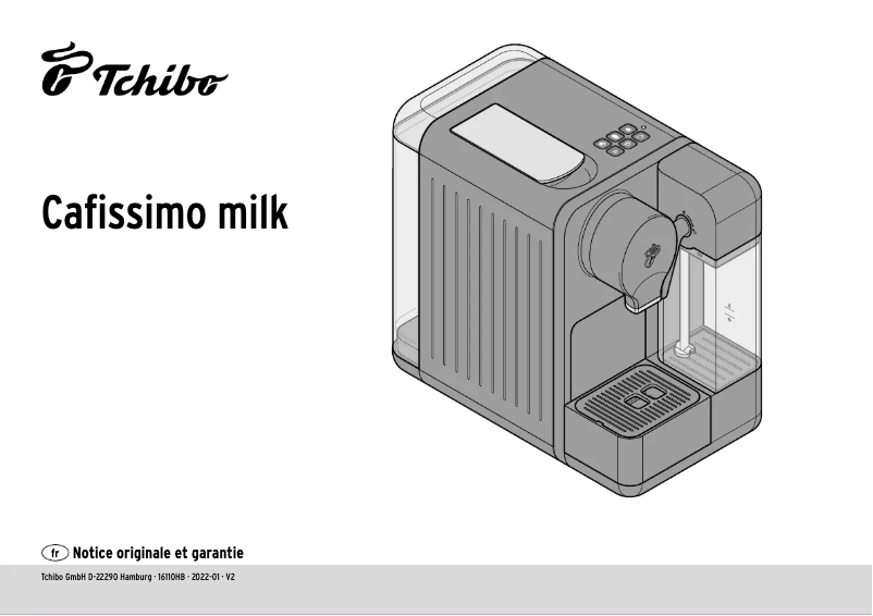 Page 1 of the manual User Manual Tchibo Cafissimo milk