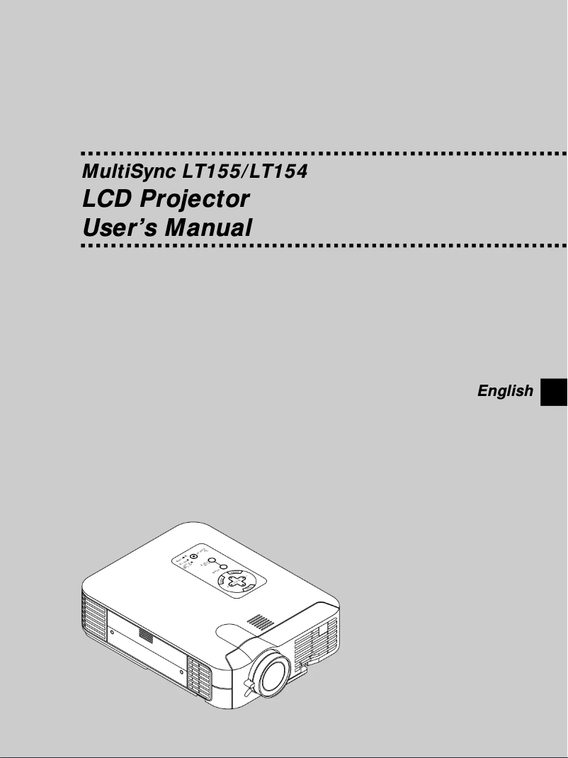 Page 1 of the manual User Manual NEC MultiSync LT154