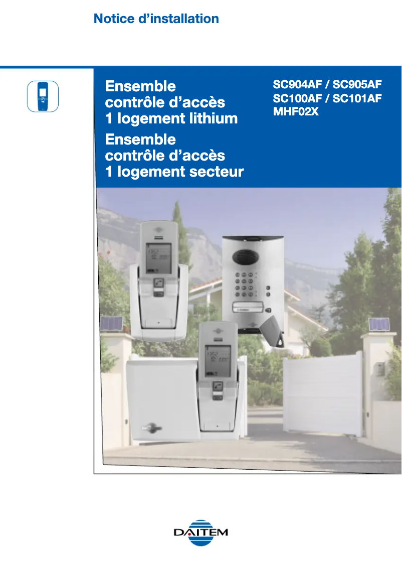 Image de la première page du manuel de l'appareil MHF02X