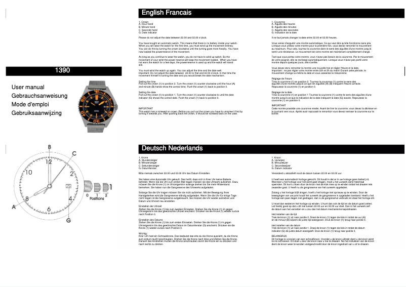 Page 1 of the manual User Manual Davis 1390
