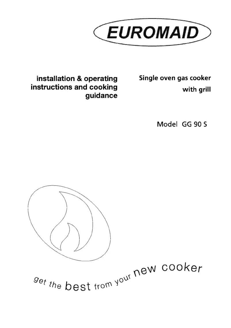 First page image of the manual for GG90S