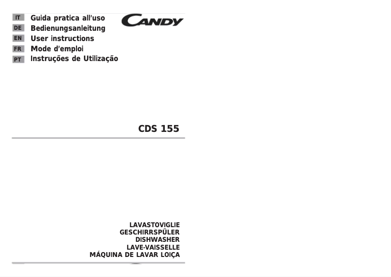 First page image of the manual for CDS 155 X/1