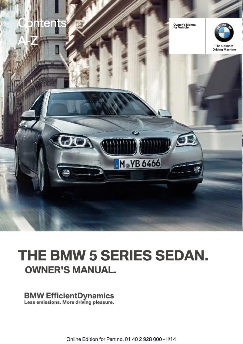 First page image of the manual for 535d (2014)