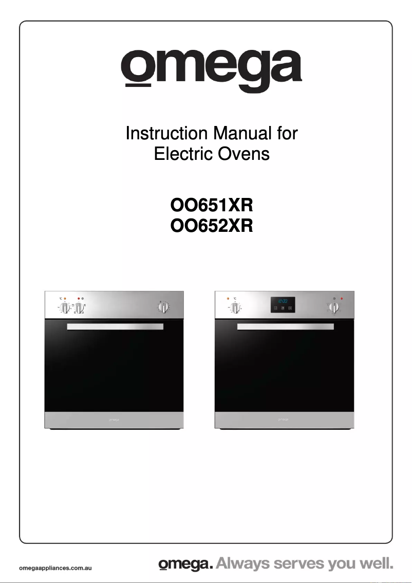 Page 1 of the manual User Manual Omega OO652XR