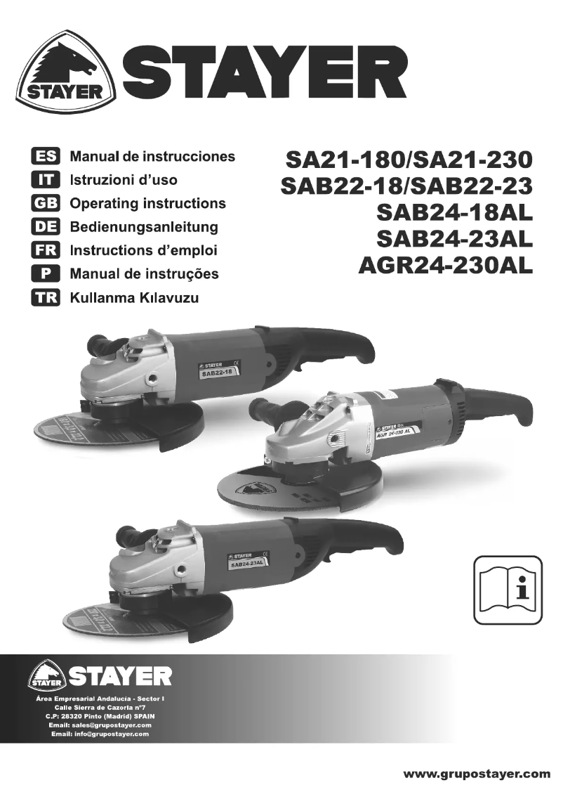 Page 1 of the manual User Manual Stayer SA21-180