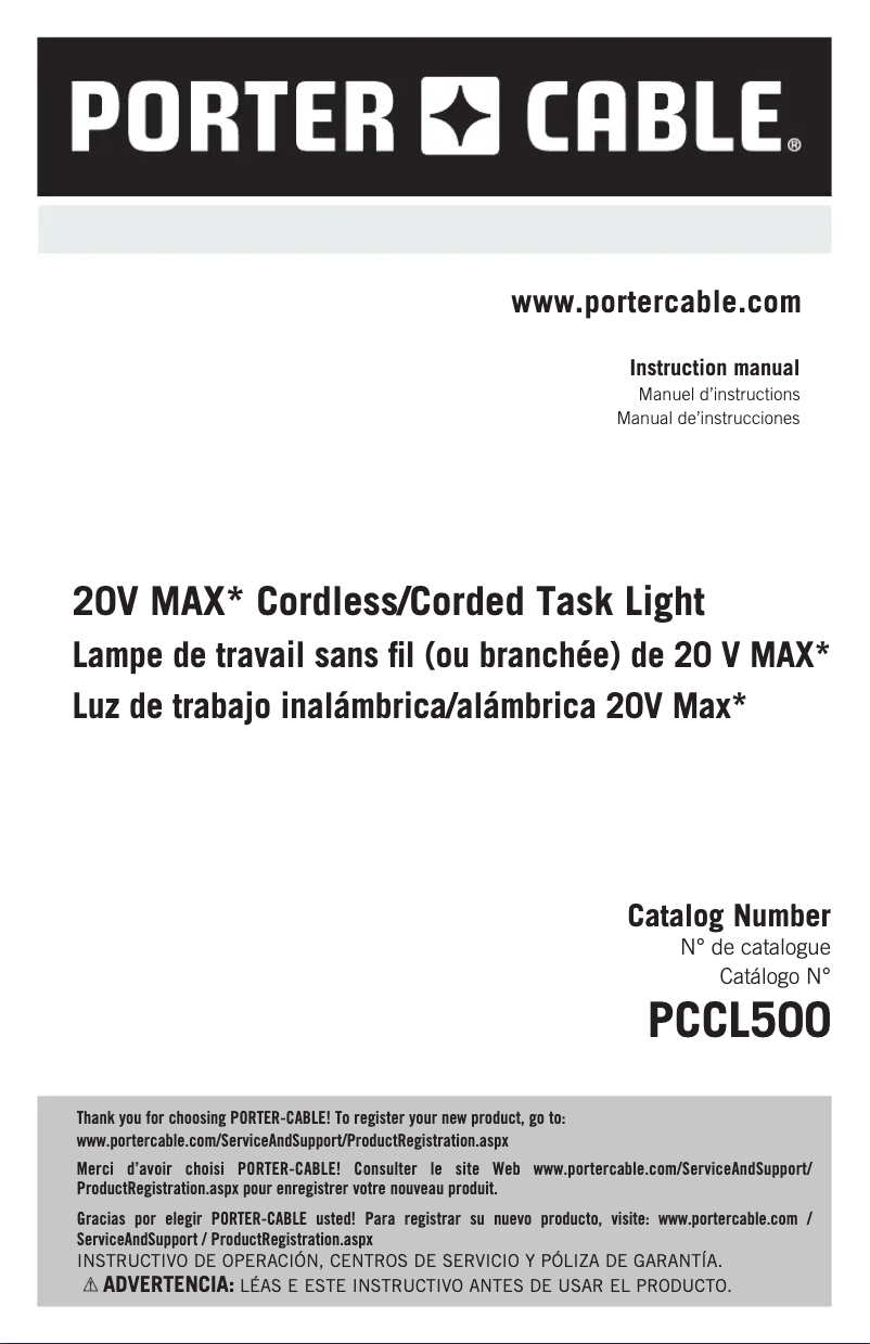 First page image of the manual for PCCL500
