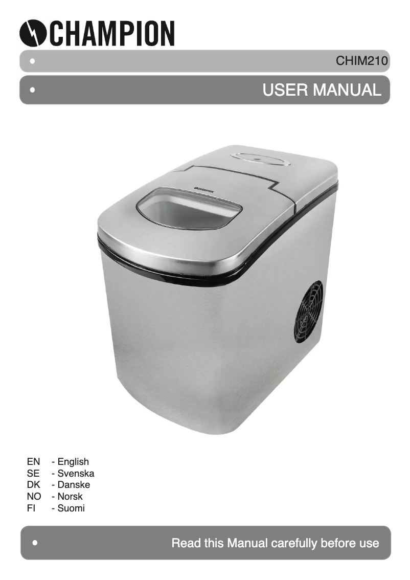 First page image of the manual for CHIM210