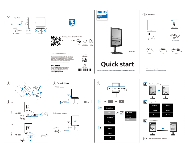 Page 1 of the manual Quick Start Guide Philips 13B1K3300