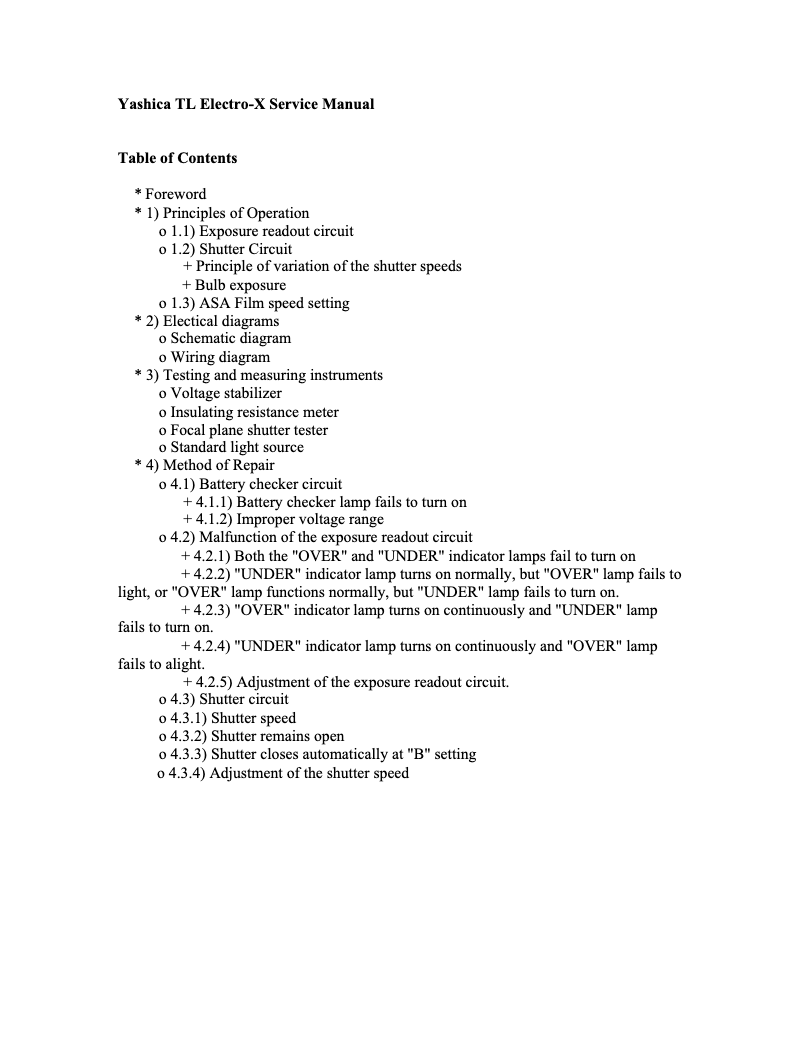 Page 1 of the manual User Manual Kyocera TL Electro-X