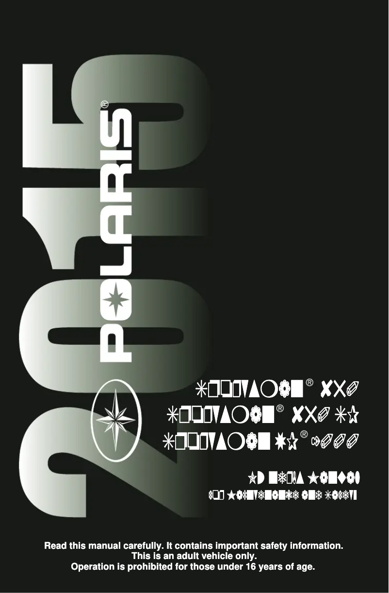 First page image of the manual for Sportsman XP 1000 (2015)