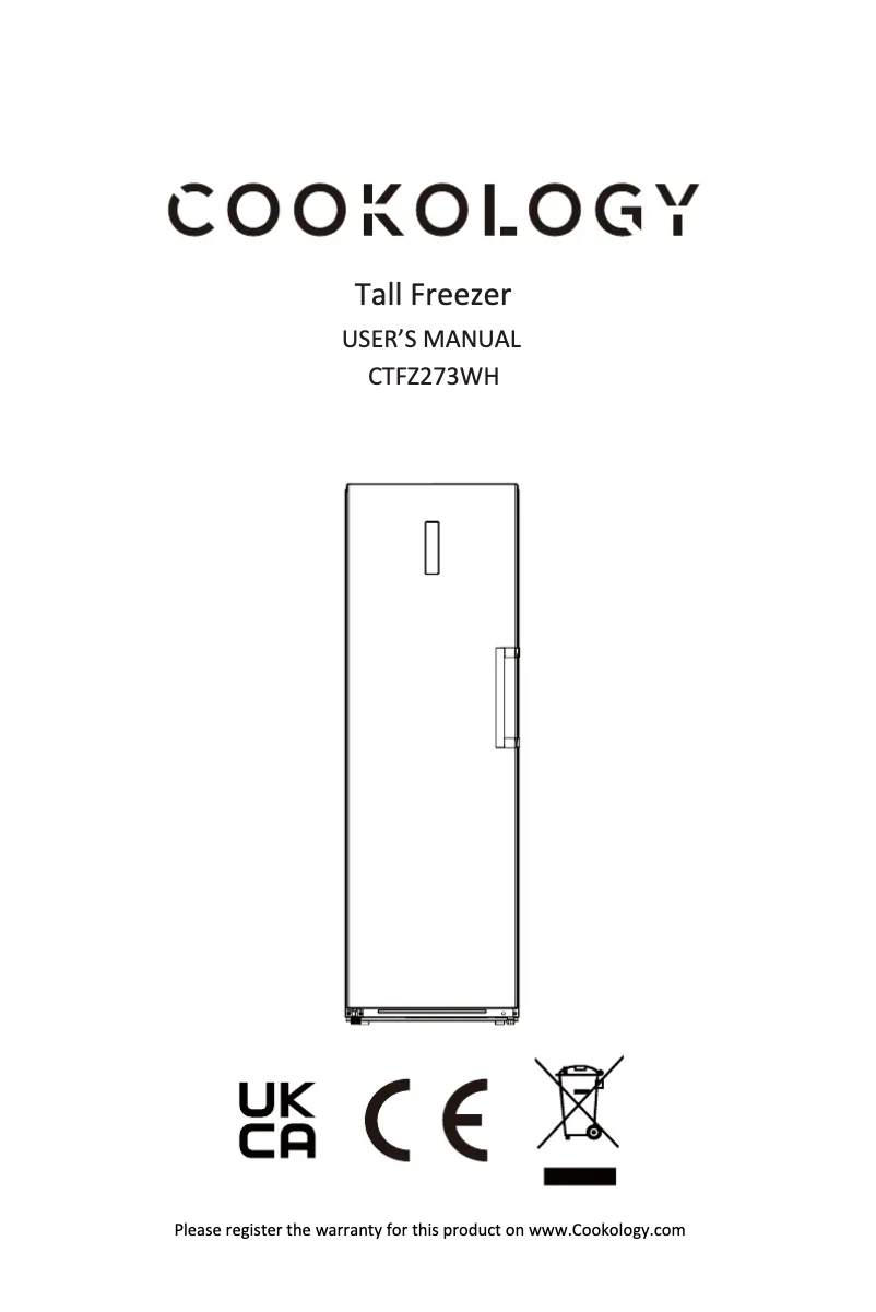 Page 1 of the manual User Manual Cookology CTFZ273WH