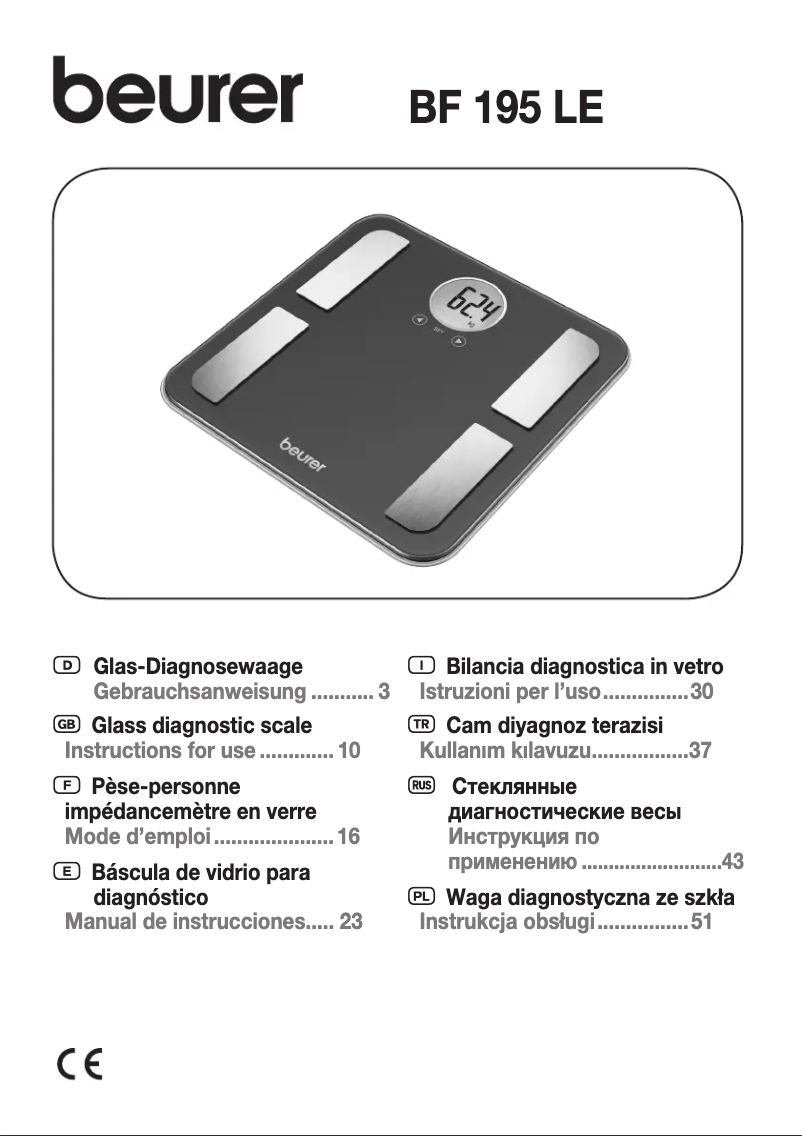 Page 1 of the manual User Manual Beurer BF 195