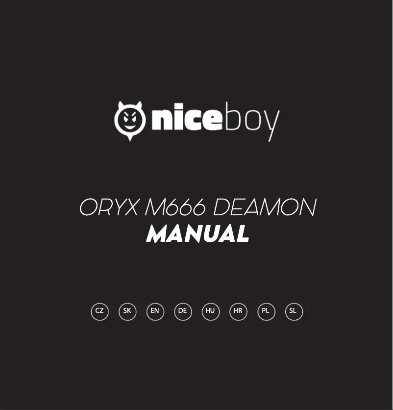 First page image of the manual for ORYX M666 Daemon