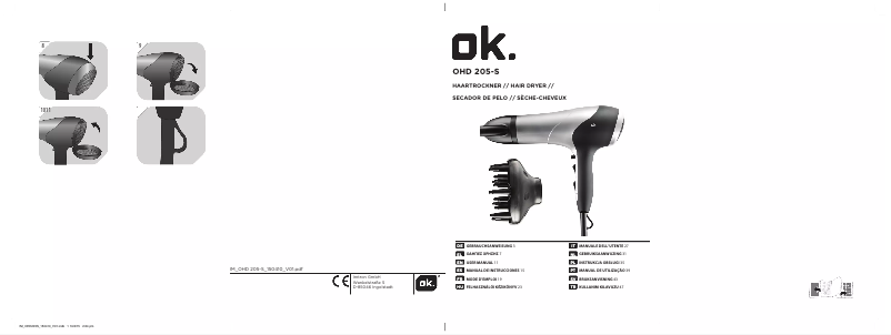 First page image of the manual for OHD 205-S