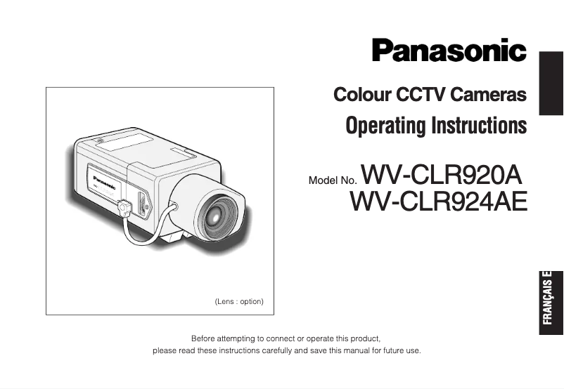 Page 1 of the manual User Manual Panasonic WV-CL920