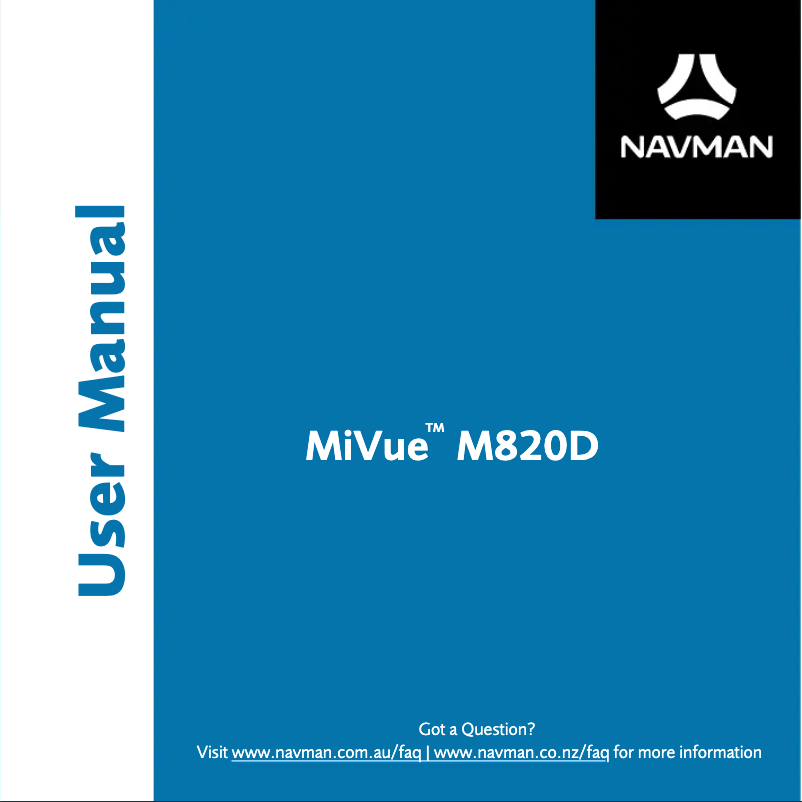 First page image of the manual for MiVue M820D
