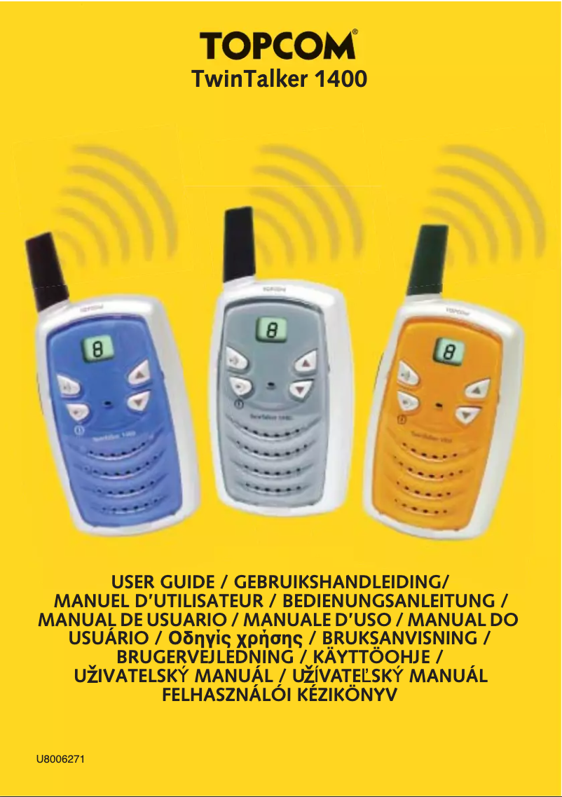 Image de la première page du manuel de l'appareil Twintalker 1400 micro sp