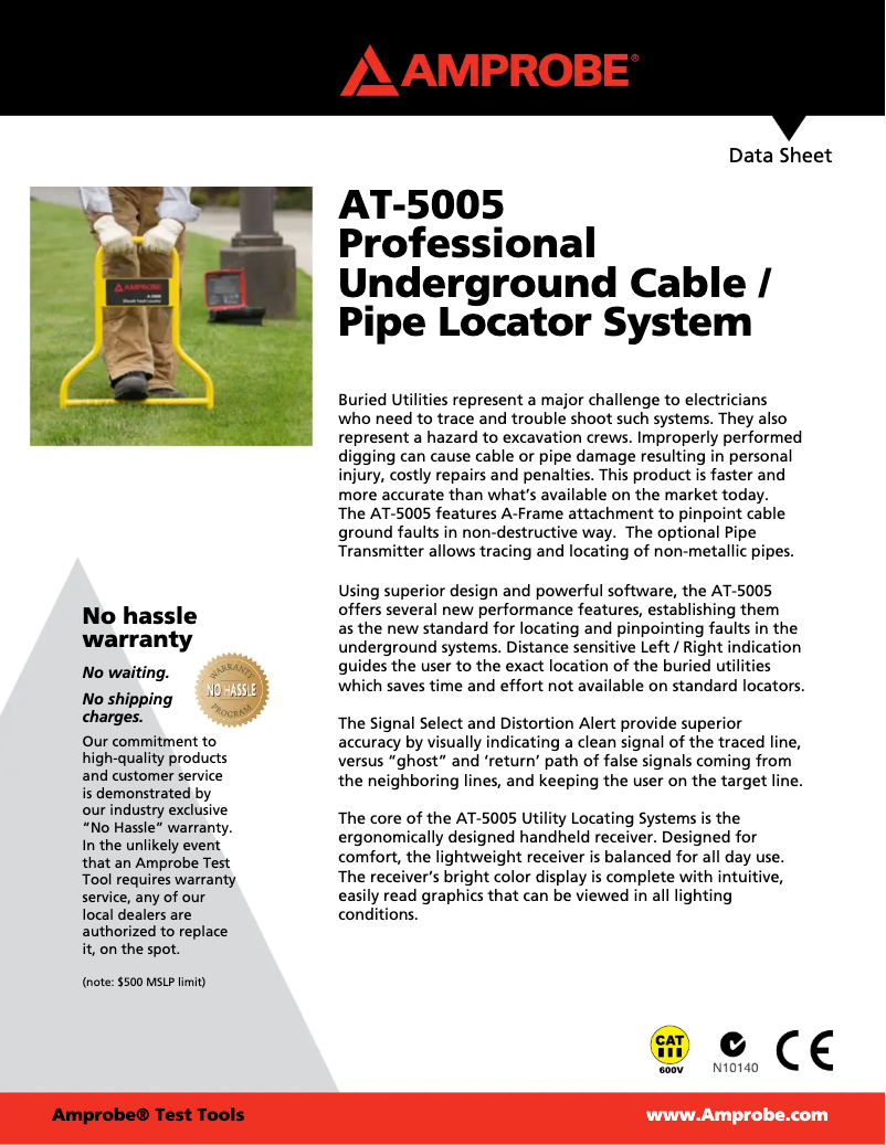 First page image of the manual for AT-5005