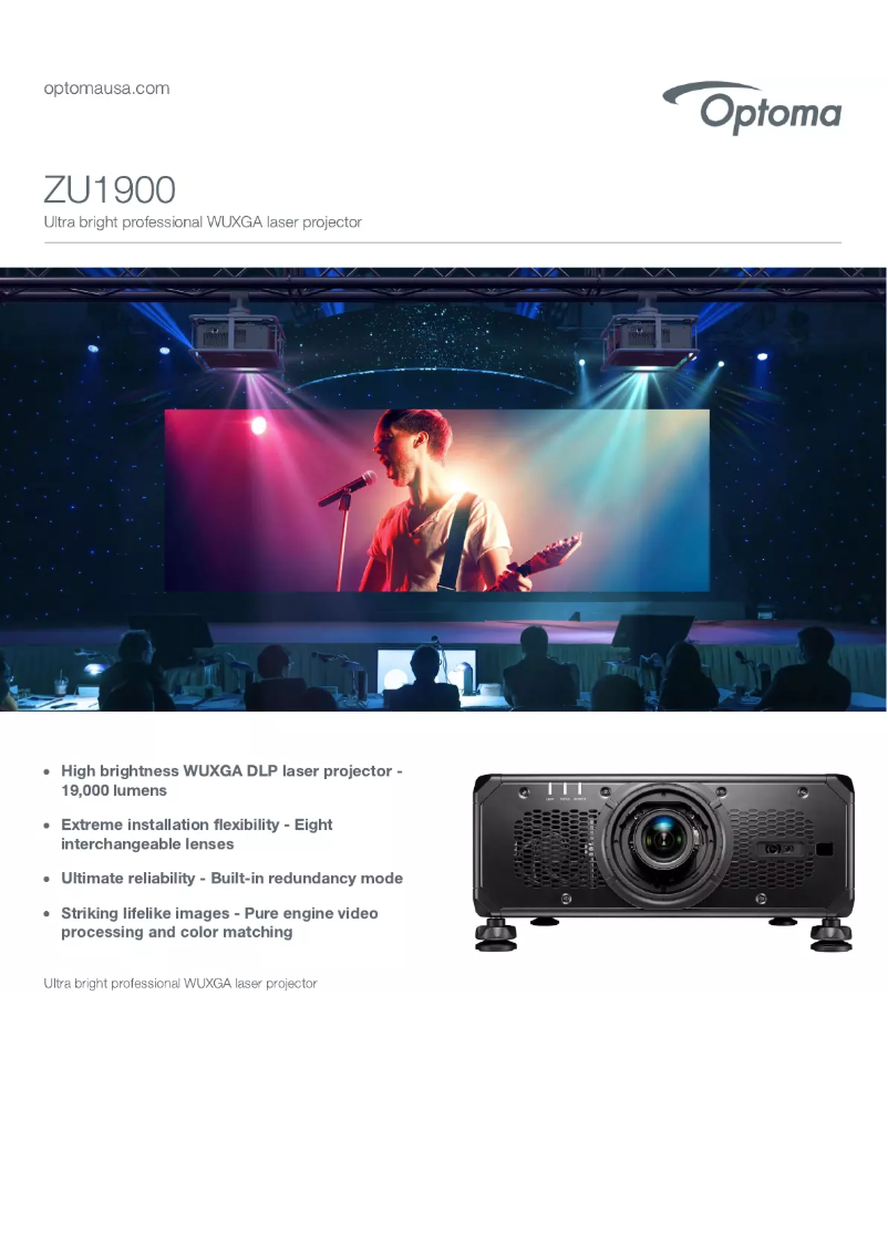 First page image of the manual for ZU1900