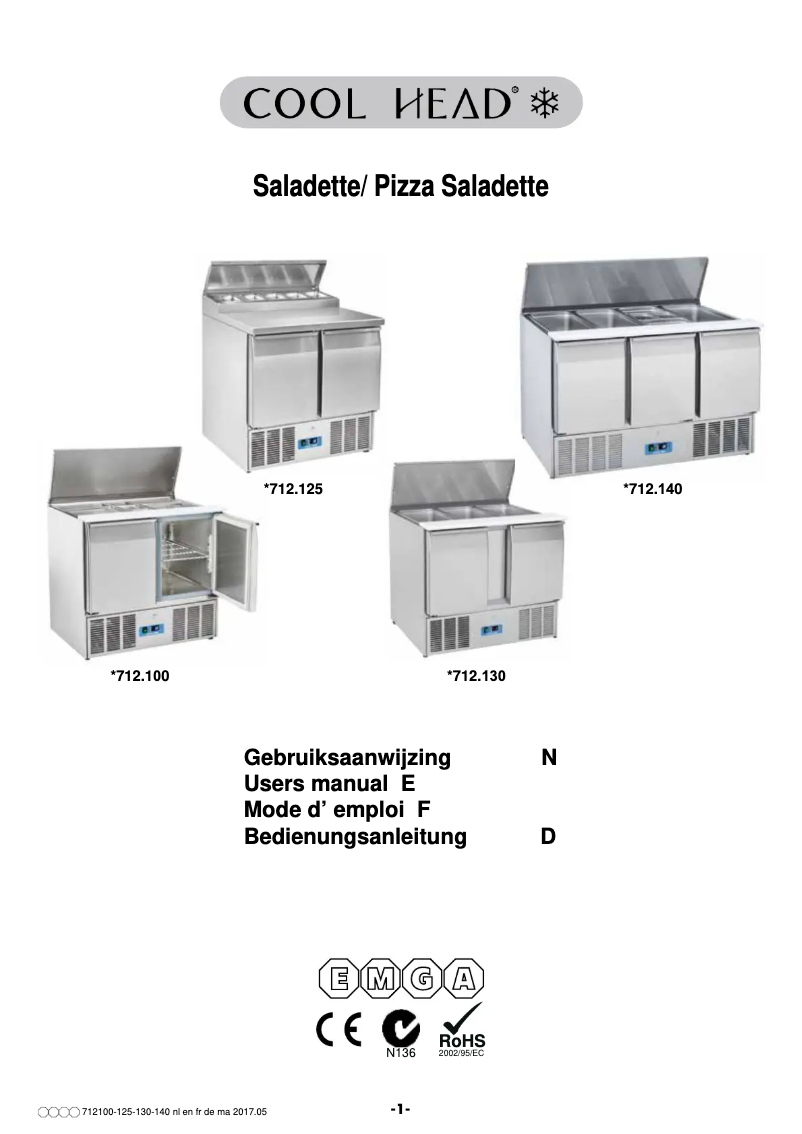 First page image of the manual for 712125